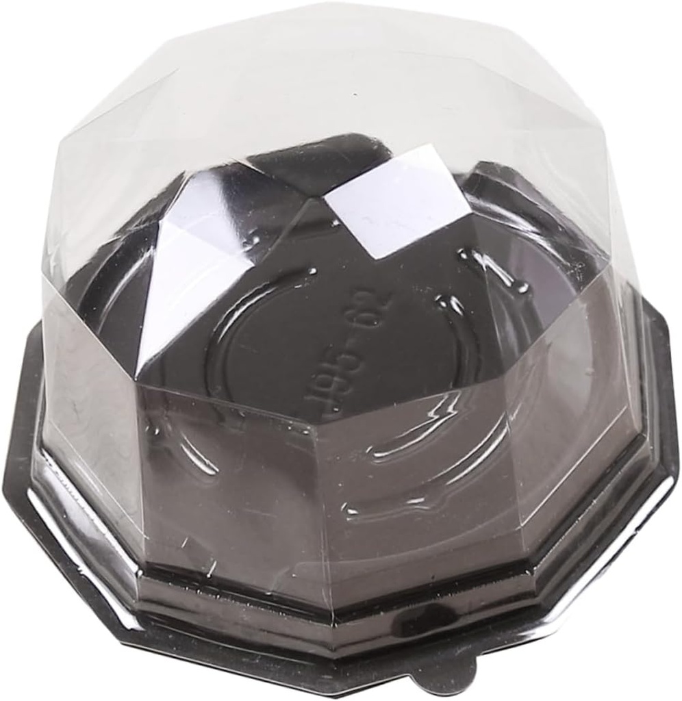 100pcs Plastic Cupcake Carrier Round Cake Boxes Bakery Containers Locking Lid for Mini Cupcakes