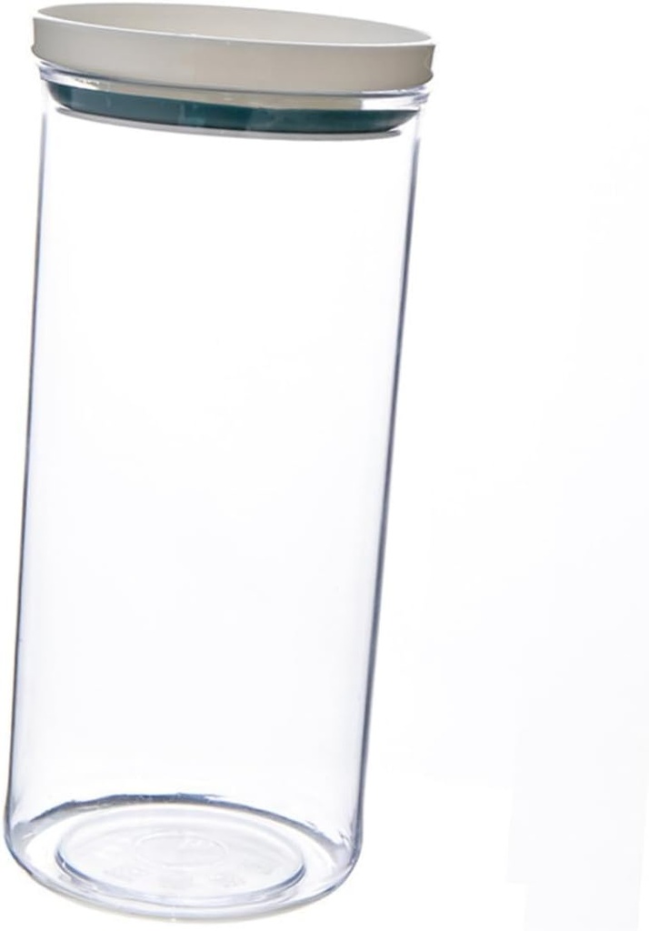 PRETYZOOM 4pcs Stackable Plastic Sealed Cans Airtight Food Storage Containers for Grains Assorted Sizes (250ml to 700ml) for Kitchen Organization and Pantry Use