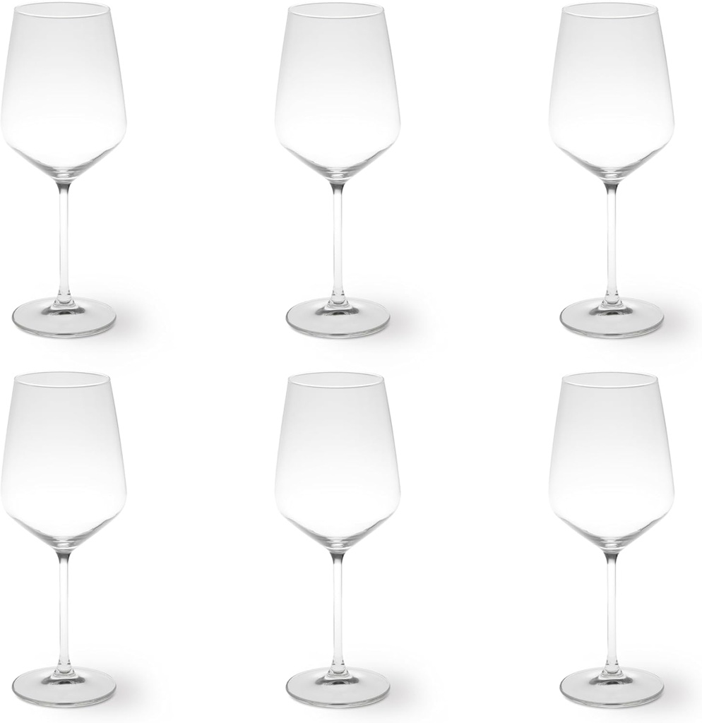 Excelsa Verona Set of 6 Transparent Glasses, Glass, 650 ml Capacity