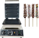 Commercial Electric Wheat Stalk Shape Waffle Maker Machine 1700W 4 Pcs Household Non Stick Waffle Iron Stainless Steel Hot Dog Maker With 50-300℃ Temp Control