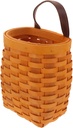 STOBAZA Wooden Woven Hanging Basket Kitchen Organization for Fruit Veg Jute Wall Decor Home Office Storage