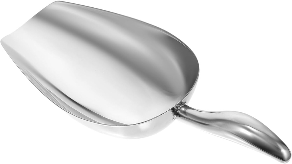 Alipis 1pc Premium Stainless Steel Ice Scoop Multi-purpose Food Shovel for Ice Candy Nuts and Grains Kitchen Silver