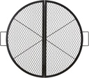 VEVOR X-Marks Fire Pit Grill Grate, Foldable Round Cooking Grate, Heavy Duty Steel Campfire BBQ Grill Grid with Handle and Support X Wire, Portable Camping Cookware for Outside Party, 36 Inch Black