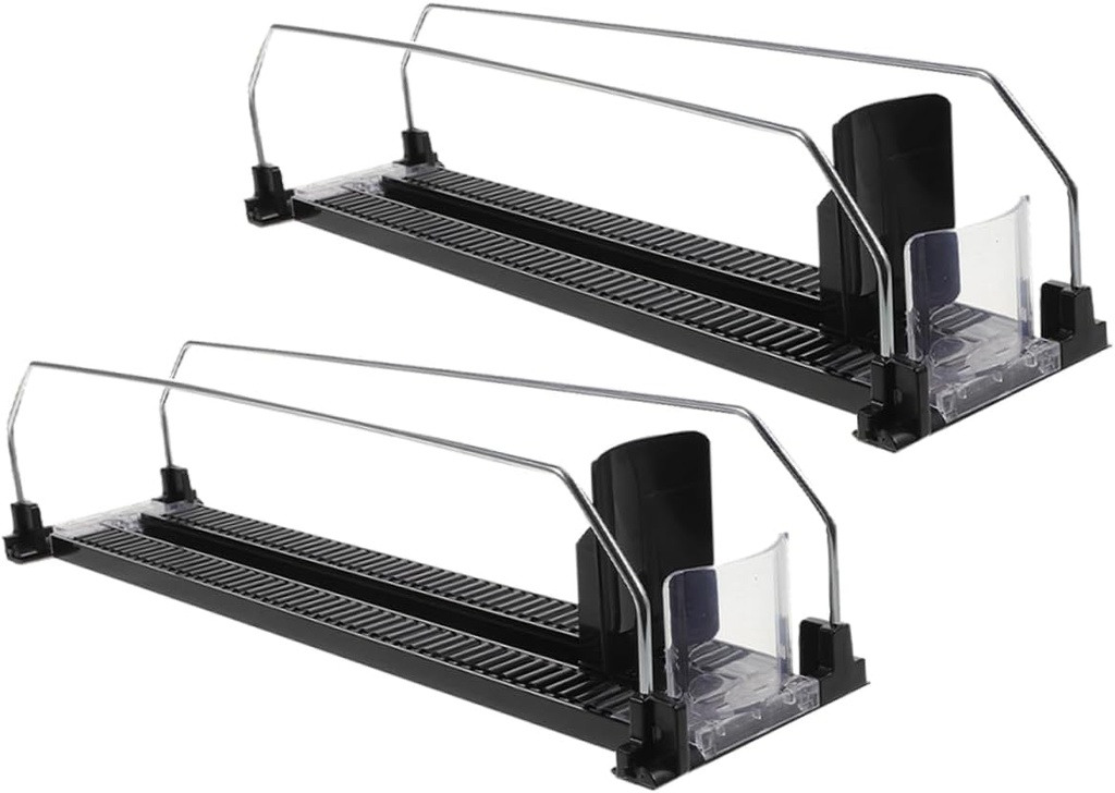 CHILDWEET 2pcs Automatic Replenishment Pusher Roller Drink Propeller Plastic Drink Pusher Soda Can Dispenser Shelf Puller