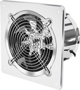 6" /7" /8" Booster Extractor Ventilation Fan Stainless Steel Exhaust Fan for Bathroom, Kitchen, Toilet, Wall & Window Mount, Copper Motor, Check Valve (Size:6")