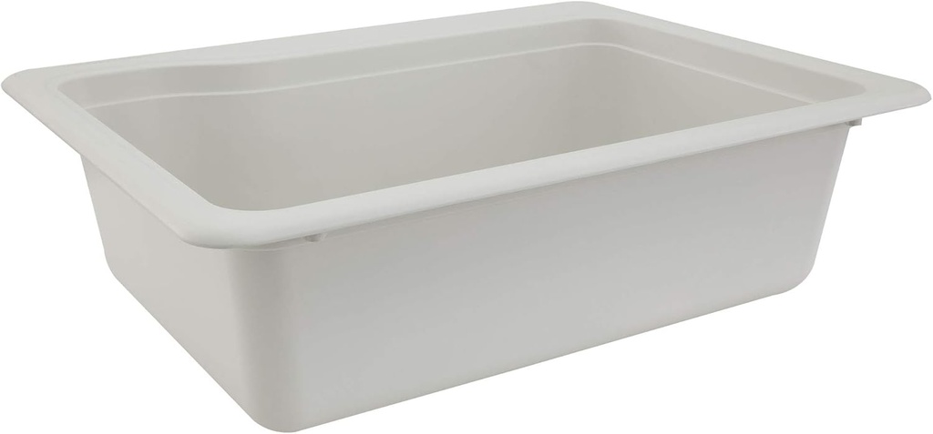 RecPro RV Composite Sink | 25inches x 19inches | Single Basin RV Sink | Black Granite or White Color Options (White)