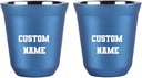 Stainless Steel Espresso Cup 2pcs Set Double Wall Insulated Metal Demitasse Cups 80ml/160ml Heat Resistant Easy to Clean, Customized Coffee Cups