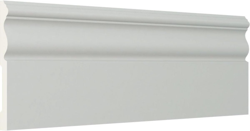 Ekena Millwork Endurathane Bradford Baseboard Moulding, 4 3/4"H x 1/2"P x 94 1/2"L, Factory Primed