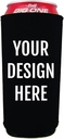 Custom Print Neoprene Collapsible BIG 24 oz. Can Cooler - Choose Color and Quantity - Personalize with Your Design, Text, Logo, Photo