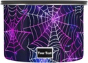 ALAZA Halloween Spider Colorful Airtight Coffee Bean Canister Customed 17oz Food Storage Containers with Lids For Gournd, Tea, Sugar, Flour, Rice, Cereal, Candy Cookie Jar