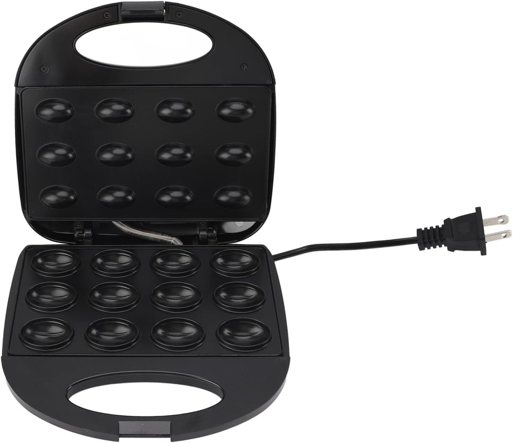 TOPINCN Electric Walnut Cake Maker, Double Sided Heating, Nonstick Mini Nut Waffle Maker Machine, Makes 12 Walnut Cakes, Large Capacity for Family Sharing, Touch Handle
