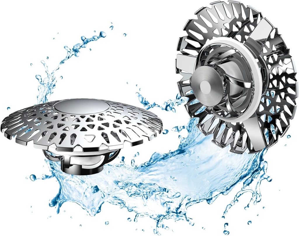 Bathtub Drain Stopper with Hair Catcher, Pop Up Tub Stopper with Detachable Drain Cover, No Residual Water, Bathroom Sink Drain Plug with Faster Drainage, for 1.5’’-1.97’’ Drain Hole