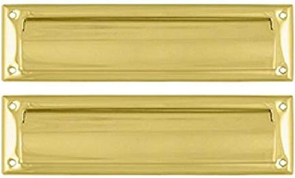 Deltana MS212CR003 13 1/8-Inch Mail Slot with Solid Brass Interior Flap