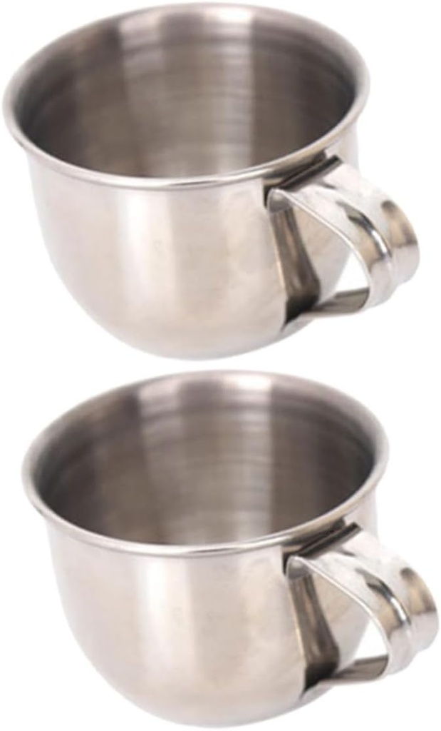 2pcs Unbreakable Stainless Steel Cup Mini Water Cup Tea Mug Wine Easy Clean Home Use