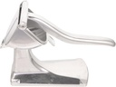 Manual Aluminum Alloy Lemon Squeezer Hand Juicer for Oranges Lemons and High Water Content Fruits Lightweight Portable Citrus Extractor with Outlet for Easy Pouring