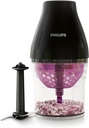 Philips Kitchen Appliances MultiChopper with Chop Drop Technology, Black, HR2505/26, 1.1L