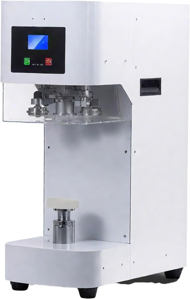 Commercial Soda Can Sealer/Automatic Can Sealer Machine, Real-Time Led Counter, 3-Second Seal, for Plastic Aluminum Beer Can, with 330 Ml / 500 Ml / 650 Ml Coaster White
