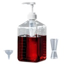 Large Capacity Syrup Dispenser for Coffee Bar, 37oz 1100ml Glass Syrup Bottle w Measuring Cup and Funnel, Dispenser Bottle w Upgraded Pump