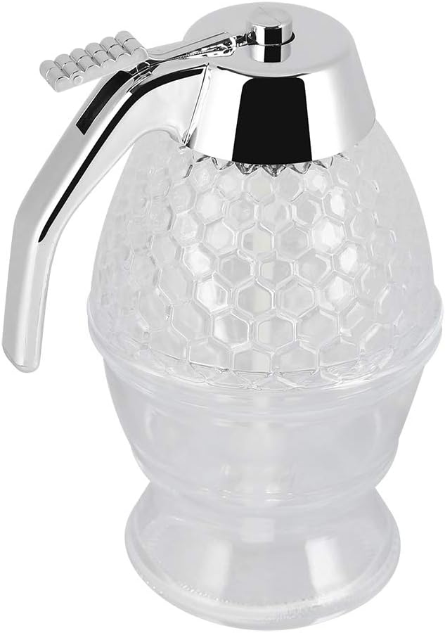 Honey Glass 200ml Honey Syrup Dispenser Pot Vintage No Drip Container