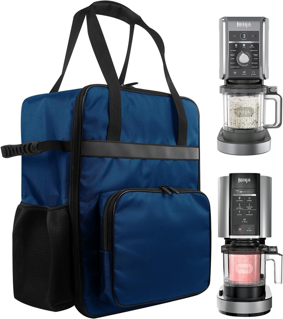 CREAMi Deluxe Maker Storage Bag Ice Cream Maker Travel Bag Heavy duty Waterproof Oxford Cloth Carrying Case for Ninja CREAMi Deluxe Ice Cream NC501/NC301/NC300/NC299AMZ