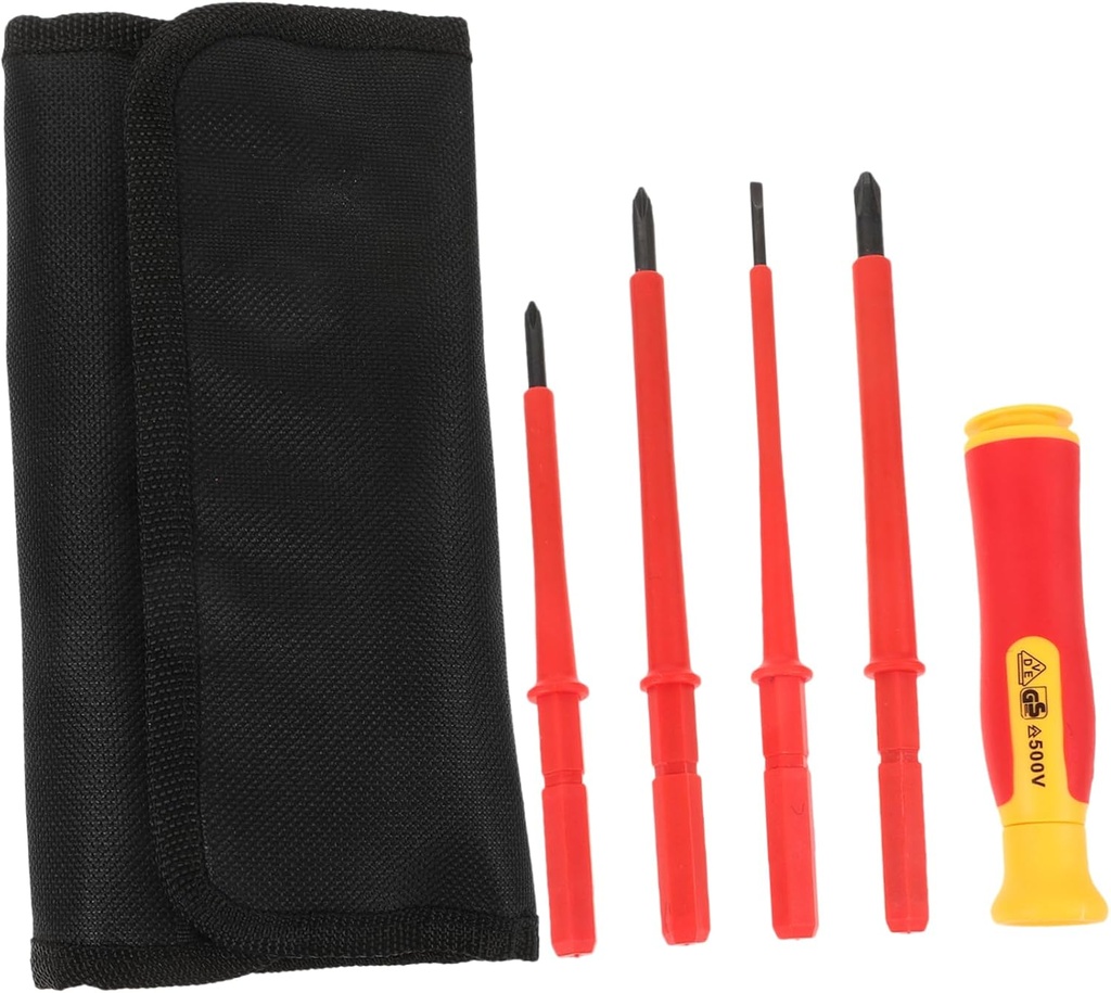 Diy Insulated Screwdriver Set Non-slip Handle Electrical Tools Kit for Electrician Maintenance