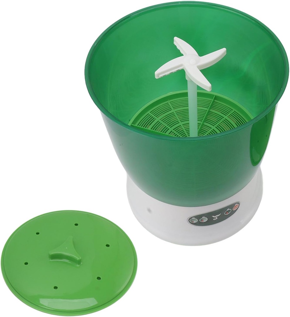 GLOGLOW Bean Sprouts Machine, Large Capacity Bean Sprouts Machine with Pressing Plate 3 Layer Design Auto Control Bean Sprouts Grow Germination Kit for Home Kitchen (US Plug 110V)