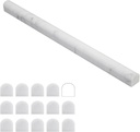 Carrara White Marble Pencil Liner, Marble Pencil Trim Molding 3/4x12 Inch Honed for Bathroom Shower Kitchen Backsplash Wall 15 Pcs/Box
