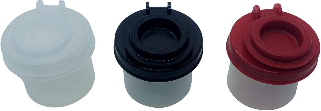 BRAZZA Salt and Pepper Shakers Moisture Proof Set, perfect to go Camping Picnic Outdoors Kitchen Lunch Boxes Travel Spice Set Clear with Black Lids Plastic Airtight Spice Jar Dispenser (3, mini)