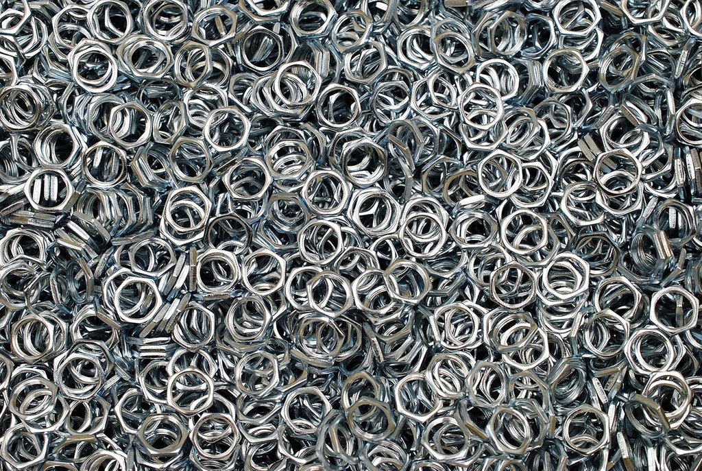 (250) Hex Panel Nuts 15/32 Zinc Plated 15/32-32 x 3/32 T x 9/16 AF Toggle Switch