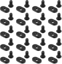 1/4"-20 Centered Slide in Economy T-Nut with 1/4"-20 X 1/2"T Slot Bolts T-Nuts & Bolt Replacement Set for 10 Series or 1.0'' Base Aluminum Extrusion Profiles Rail (20 Pack, Black)