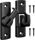 Upgraded Flip Barn Door Lock, 90/180 Degree Small Door Latch for Safety and Privacy, Zinc Alloy Anti-Rust Gate Latch for Barn Door, Sliding Door, Cabinet, Bathroom, Window Hardware (Black, 1PC)