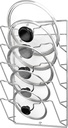 Simple Houseware Wall Door Mounted Pot Lid Rack, Chrome Finish