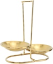 Vertical Soup Ladle Holder Spoon Rest Stainl Steel Easy A Cooking Utensils Stand for Kitchen Cookware Hot Pot Golden with Plate Vertical Soup Ladle HolderSoup Spoon Res This (Golden with 2 Plate)