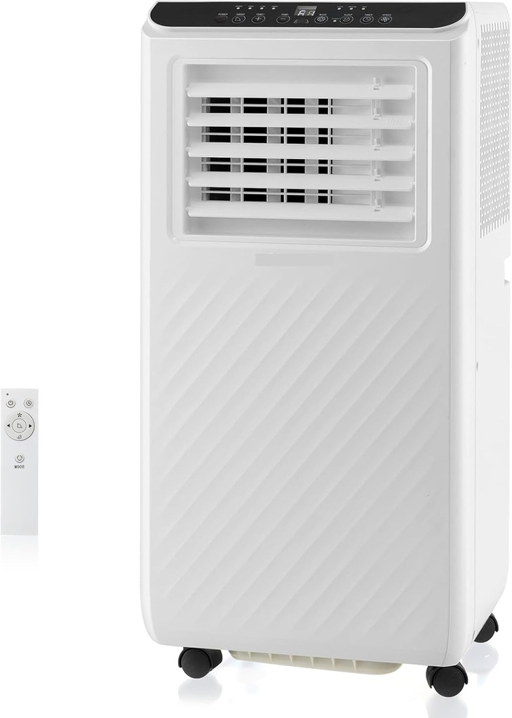 LDAILY 8000 BTU Portable Air Conditioner, 4-in-1 AC Unit with Cooling, Fan, Dehumidifier & Sleep Mode, 24H Timer, Remote Control, Window Kit for Bedrooms & Office up to 250 Sq.Ft. (8000BTU)