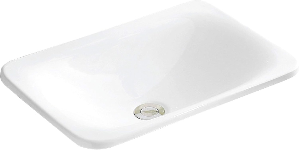 Karran VC-202-WH Valera 21" Top Mount Vitreous China Bathroom Sink in White