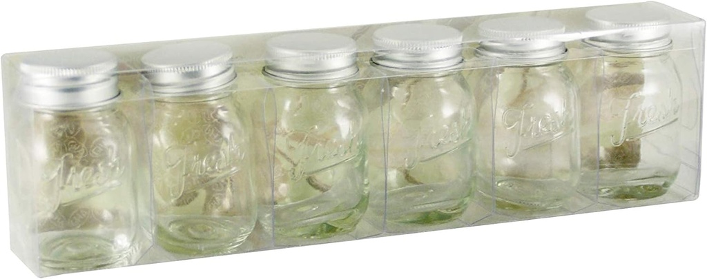 Grant Howard 52020 Fresh Embossed Mini Jars, 2 oz., Set of 6