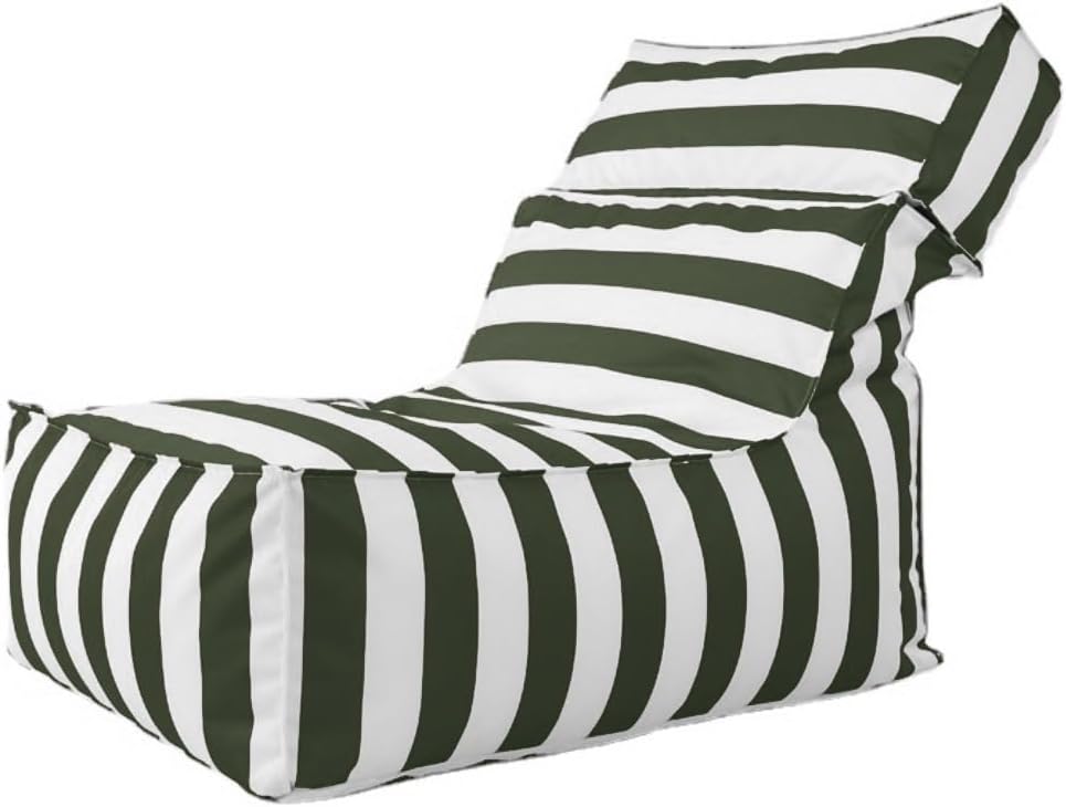 Floating Bean Bag For Pool,Outdoor Chaise Lounge Pouf Cover Without Filler Swimming Pool Foating Puff Salon Beach Garden Sofa Bed Waterproof Beanbag Sac Frameless Lazy Furniture ( Color : Dark green ,