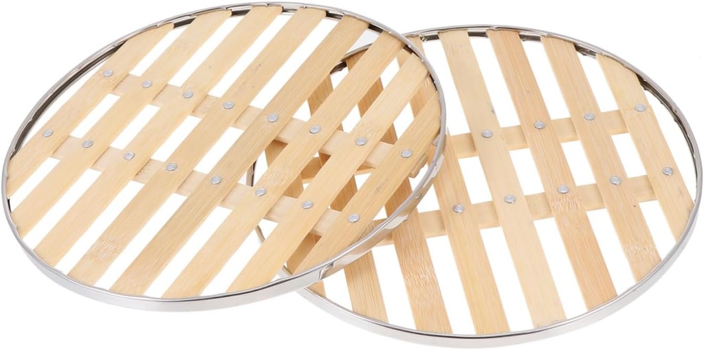 Garneck 2pcs Food Steamers Reusable Cooking Baskets for Steaming Meat Fish and Vegetables Design for Healthy Meals