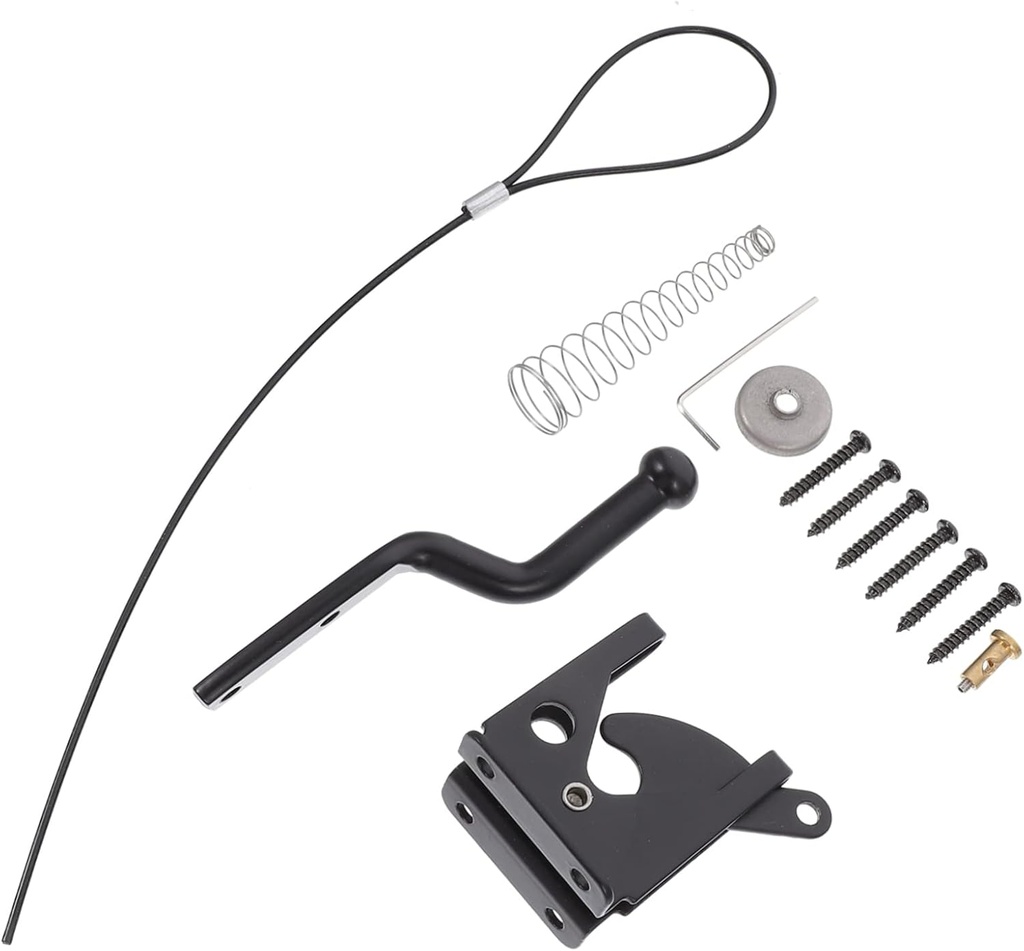 1 Set Fence Lock Door Lock Metal Door Latches Slide Bolt Gate Latch Gravity Lever for Wood Fence Gate Latch for Wood Fence Gravity Locking Automatic Latch Black Carbon Steel