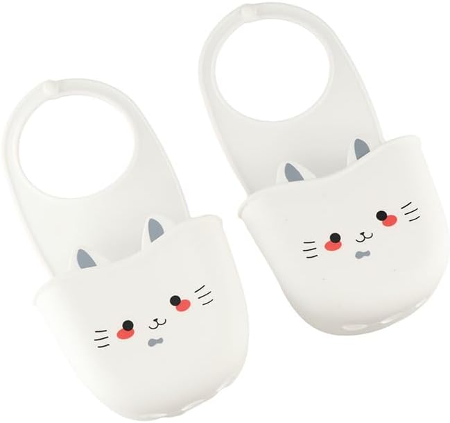 Cartoon Cat Hanging Sink Drain Basket Cat Sponge Holder Basket with Buckle Sink Faucet Sponge Hanging Drain Rack Kitchen Sink Organizer