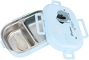 JTLB Leak Proof Stainless Steel Insulated Box, Ideal for, for Keeping Food Hot or Cold, Japanese Lunch Container (Solid blue-elephant)