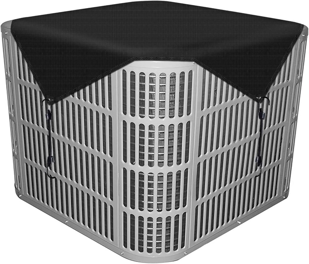 Air Conditioner Covers for Outside Units 28'' x 28'' Waterproof Vinyl AC Unit Cover Defender for Outdoor Central Conditioner Accessories