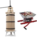SQUEEZE master XL Fruit Apple Cider Wine Classic Press- 7.9 Gallon/30L-Solid Wood Basket with Fruit Apple Wine Classic Crusher -7 Litre/1.8Gallon