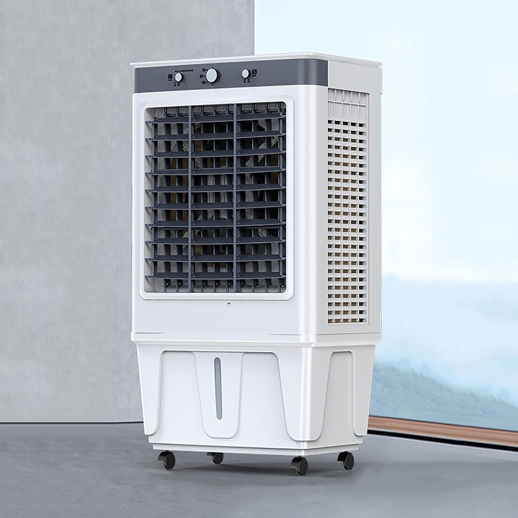 Evaporative Cooler Air Conditioner 3 Speeds, Swamp Cooler for Cooling, Portable Air Cooler Fan for Room, Outdoor, Commercial, Office, 7000m³/H Air Volume(44x34x92cm/17x13x36inch)