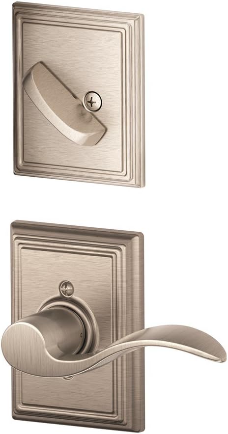 Schlage F59 ACC 619 ADD Addison Collection Accent Right-Handed Handleset Interior Lever, Satin Nickel (Interior Half Only)