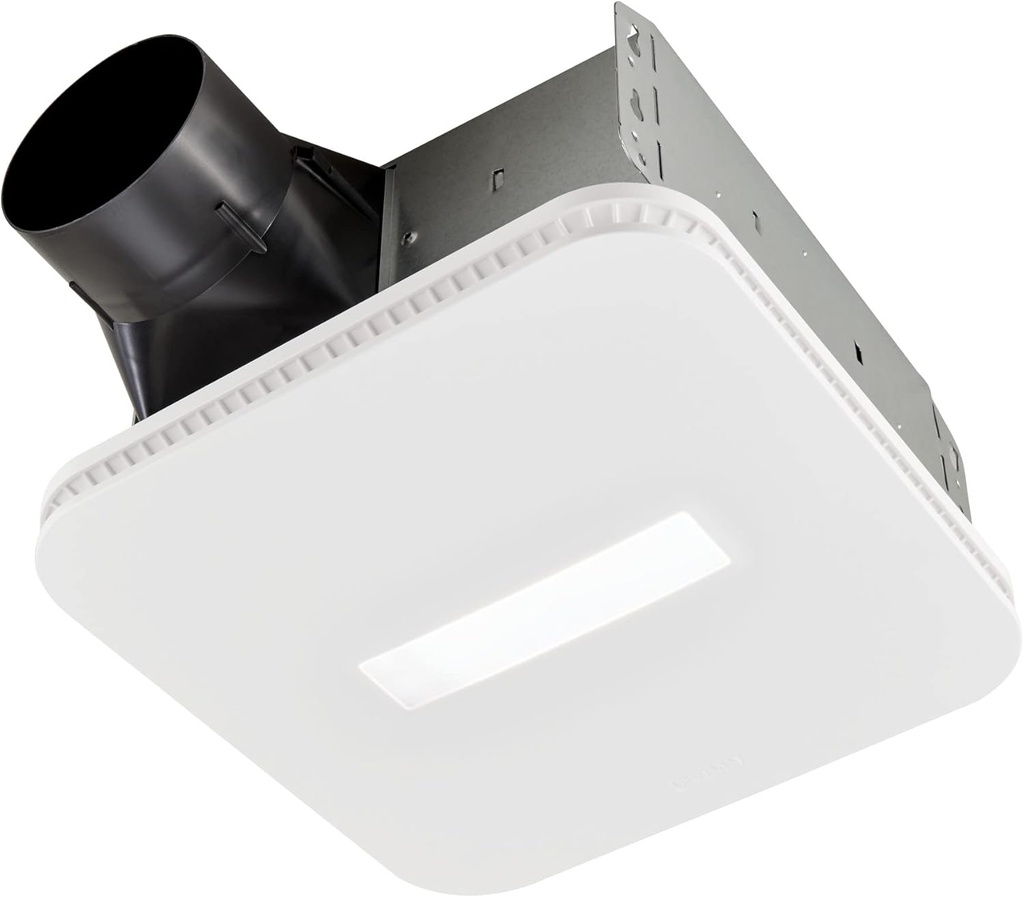Broan-NuTone AER110CCTK Bathroom Exhaust Fan with Light, 110 CFM 1.0 Sone, with 4 Selectable CCT LED Light options 3000K-5000K, UL Listed No Attic access required, Energy STAR Bath Fan Light Combo
