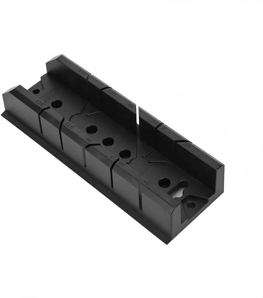 Joyzan Mitre Saw Box, Clamping Woodworking Storage Miter Cabinet 0 22.5 45 90 Degree Wood Gypsum Oblique Cutting Guide Tool Hand Manual Joinery Cutter Woodworker Carver Carpenter Backsaw Angle Slot