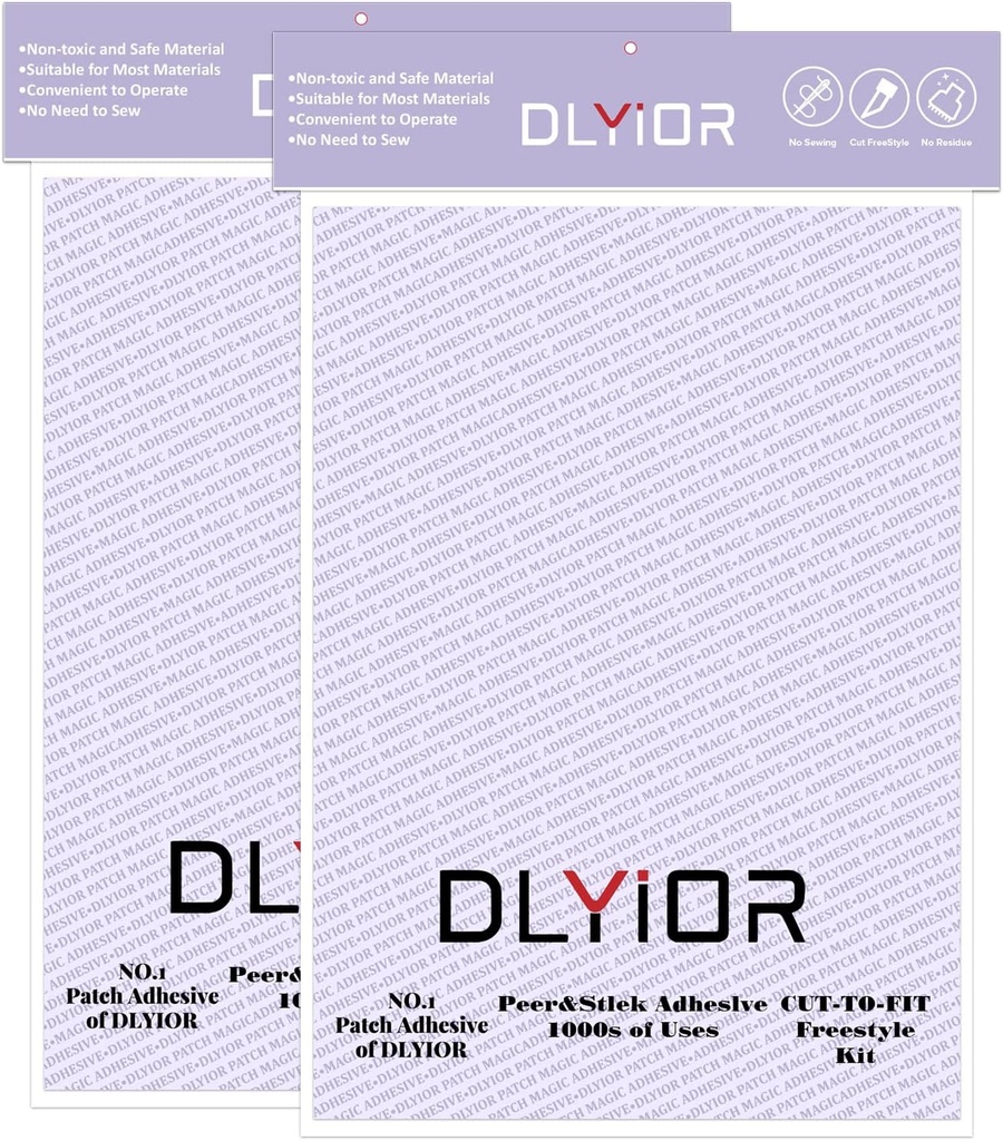 Patch Magic Adhesive, Washable Double-Sided Glue for Iron On Patches and Cut to Fit Freestyle Girl Scout Patches Kit.(2 Pack)