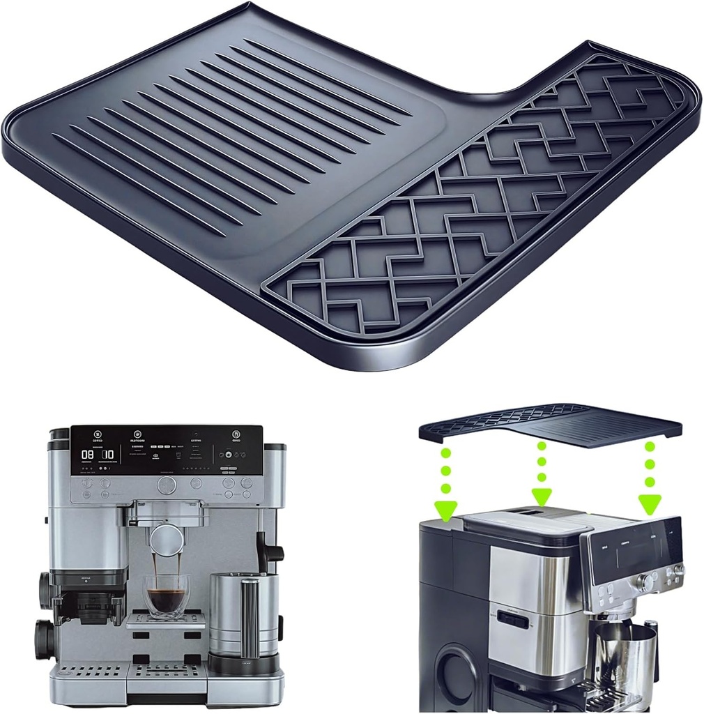 Top Mat for Ninja Luxe Espresso Machine ES601, Anti Slip, Waterproof, Heat-resistant, Food Grade Silicone Top Surface Protective Pad,Accessories for Ninja Luxe Cafe