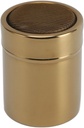 Stainless Steel Dredge Shaker, Seasoning Shaker Fine Mesh Powder Sugar Dispenser Powder Sugar Shaker Duster with Lid Gold Salt and Pepper Shakers for Kitchen